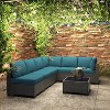 7-Piece Patio Furniture Set, Outdoor Sectional Sofa w/ Dining Table & Thick Cushions, All-Weather PE Wicker for Garden, Deck, Lawn - 4 of 4