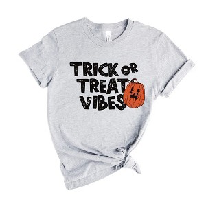 Simply Sage Market Women's Trick Or Treat Vibes Pumpkin Short Sleeve Graphic Tee - 1 of 4