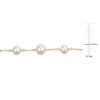 EVERLY JEWELRY |  Yellow Plated Sterling silver 6.5-8.5 MM Freshwater Cultured Pearl Bracelet w/ spring ring clasp - 3 of 4