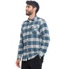 Ashford & Brooks Mens Flannel Button Down Plaid Long Sleeve Casual Shirt - Grey Red Teal Plaid - Small - 2 of 4