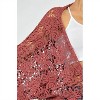 Women's Floral Crochet Front Tie Up Duster - MiMi Wholesale - 4 of 4