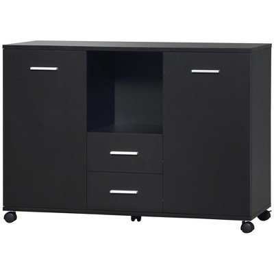 NicBex Mobile File Cabinet with Double Door,Office Cabinet with Metal Handles and Casters,Modern Cabinet,Filing Cabinets for Home Office