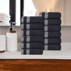 Cotton Medium Weight Face Towel Washcloth Set of 12 by Blue Nile Mills - 2 of 4