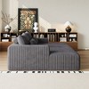102" Oversized Sectional Lounge Chaise, No Assembly Required, Cloud Plush Loveseat with Reclining Sofa Bed - 3 of 4