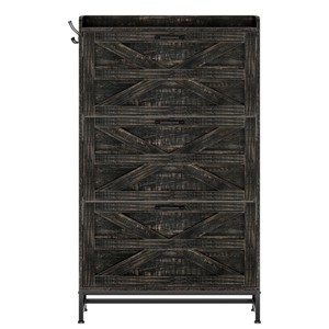 GlasFlength Shoe Racks Modern Entryway Storage Cabinet with Dual Drawers Simple Design for Small Entryway Living Space, Brown, 51.18"*9.45"*45.08" - 1 of 4