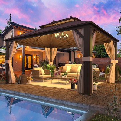 EROMMY 13 Ft W x 10 Ft D, Aluminum Patio Gazebo