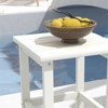 VisioGear Adirondack Side Table, Outside End Table for Patio, Compact Side Table for Porch, Deck, White, 15"*15"*18" - 4 of 4