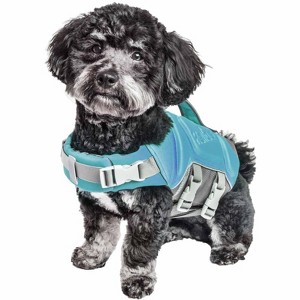 Dog Helios Tidal Guard Multi-Point Strategically-Stitched Reflective Pet Dog Life Jacket Vest, LG, Blue - 1 of 3