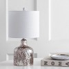 19" Glass Gemma Bell Table Lamp Chrome with Linen Shade - JONATHAN Y: Modern Bedside Lighting - image 3 of 4