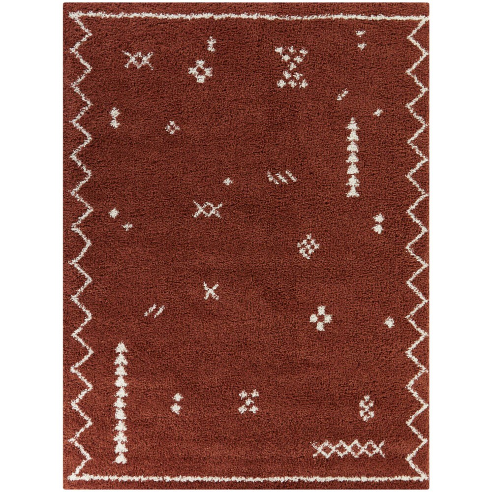 Photos - Area Rug 5'3"x7' Eila Geometric Shag Kids' Rug Red - Balta Rugs