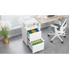 TIRAMISUBEST Metal 2 Drawer Mobile File Cabinet with Lock - White Mobile File Cabinet - 2 of 4