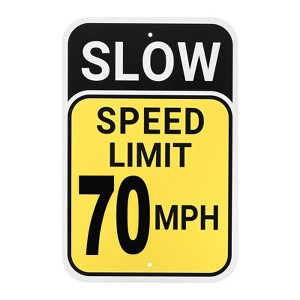 Unique Bargains Aluminum Weather Resistant Waterproof Rust Free Traffic Signs 1 Pc - 1 of 4