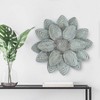 Brewster Shasta Green Floral Metal Wall Art: Oxidized Iron, Botanical Sculpture, 18.5" Decor - 2 of 4