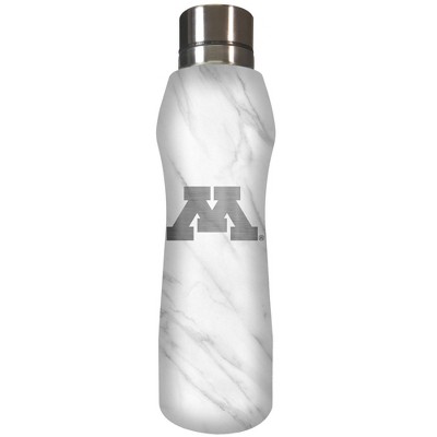 NCAA Minnesota Golden Gophers 20oz Marble Curve Stainless Steel Water Bottle