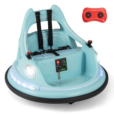 Costway 12V Kids Electric Ride On Bumper Car Battery Powered Bumper Car with Remote Control Pink/Red/Purple/Navy