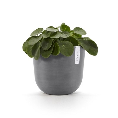 Oslo 10" Grey Recycled Plastic Round Planter