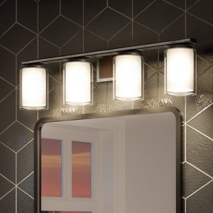 Urban Ambiance Luxury Contemporary Bath Vanity Light,  7.75"H x 33.875"W,  Brushed Nickel Finish, UHP3190 - 1 of 4