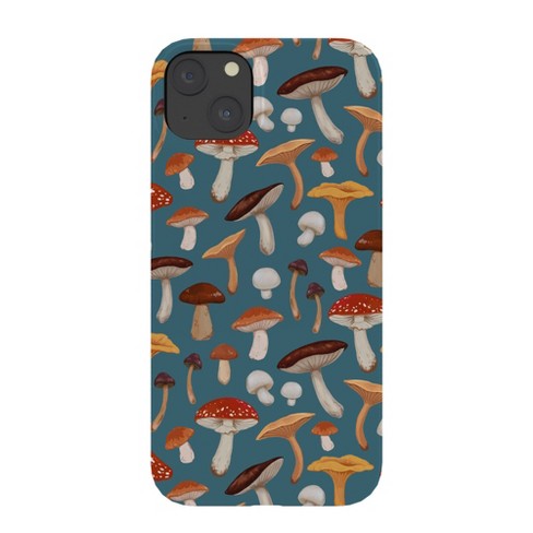 Avenie Mushrooms In Teal Pattern Snap Slim Iphone 15 Plus Case