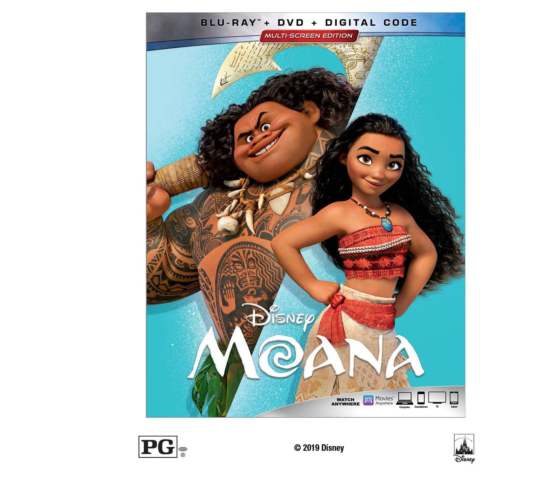 Moana (Blu-ray + DVD + Digital)