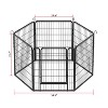 Akoasm 31.7 inch 6 Panels Heavy Duty Metal Dog Exercise Fence With Door For All Sizes Dogs-Black - 2 of 4