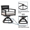 UNISOAR 5-Piece Outdoor Patio Aluminum Furniture, Modern Dining Set, including 4 Swivel Rockers and 40" Square Dining Table - 4 of 4
