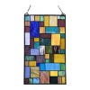 Chloe Lighting CH1P876JM25-GPN Verna Tiffany-Style Geometric Stained Glass Window Panel 25" Height - 2 of 3