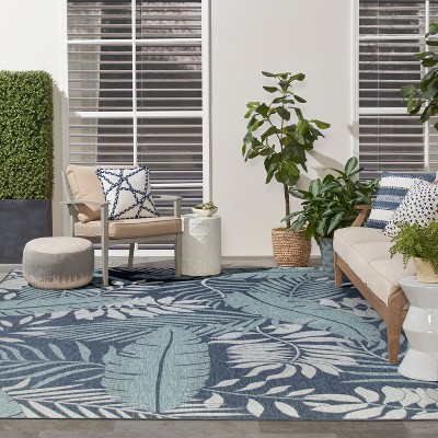 Nourison Garden Oasis Tropical Leaf Indoor/Outdoor Area Rug
