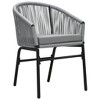vidaXL Patio Dining Set Outdoor Dining Set Table and Chair Set for Garden - Gray 55.1" Table Length 6 Items - 4 of 4