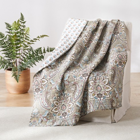 Kassandra Medallion Quilted Throw - Levtex Home : Target