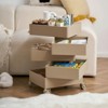 YIYIBYUS 360° Rotating Bedside Storage Cabinet 5 Tiers End Table with Wheels - 2 of 4