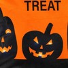 12"x12" Trick Or Treat Pumpkin LED Halloween Square Throw Pillow Orange/Black - Lush Décor: Velvet, Indoor, Zipper Closure - 2 of 3
