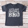 The Juniper Shop Littlest Football Bro Toddler Short Sleeve Tee - 4T - Charcoal - 2 of 4