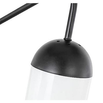 Kace Black and Frosted White Glass Wall Sconce