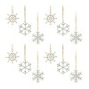 Snowflake Ornament (Set of 12) 3.5"H Iron/Glass Beads - 2 of 4
