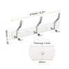 Unique Bargains Stainless Steel Wall Mounted Water Proof Coat Hook Rack 2 Pcs - 2 of 3