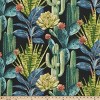 Hatters Floral 2pc Outdoor Seat Cushion Set Black - Pillow Perfect - 4 of 4