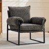 ORRD Adjustable Recliner Chair, 6-Position Lounge Chair 90°-180°, Chenille Fabric Reclining Chair for Living Room, Office, Bedroom，Gray - 4 of 4