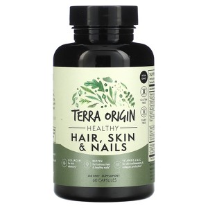 Terra Origin Healthy Hair, Skin & Nails, 60 Capsules - 1 of 2