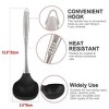 Unique Bargains Heat Resistant to 480°F Restaurant Kitchen Cooking Utensil Soup Ladle Spoon 12.6 Inch Black 1 Pc - 4 of 4