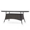 Gulches Ramsey Outdoor Oval Wicker Dining Table with Silver-Tipped Legs, 69.00" W x 38.00" D x 28.50" H - 4 of 4