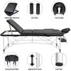 Yaheetech Portable Aluminium 3 Folding Massage Tables with Non-Woven Bag Black - 4 of 4