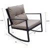 Kozyard 3 Piece Outdoor Rocking Chairs Patio Bistro Set with Table and Cushions for Garden Porch Backyard Bistro - 4 of 4
