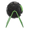 FCMP Outdoor HF-RM4000 HOTFROG 37 Gallon Plastic Single Chamber Roto Tumbling Composter Outdoor Elevated Rotating Garden Compost Bin, Black/Green - image 2 of 4