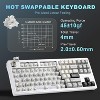 MaseiKar YZ87 Gasket Mechanical Keyboard,TKL Wireless Hot Swappable with 5-Layer Padding, BT5.0/2.4G/USB-C NKRO RGB Backlit(White, Milk Switch) - 4 of 4