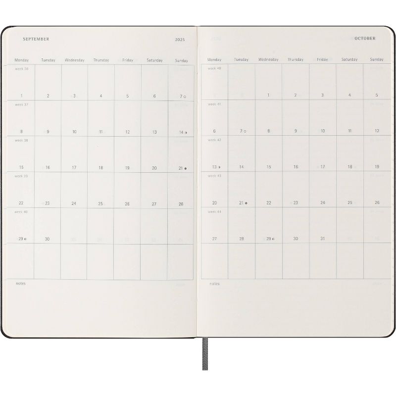 Moleskine 2024-25 Large Weekly Planner 8.26&#34;x5.31&#34; Hardcover Black, 5 of 8