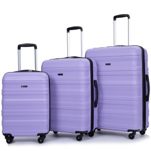Wooakway Luggage Sets 3 Piece With Spinner Wheels PC Lightweight Carry On Travel Suitcase With TSA Lock Spinner Wheels - 1 of 4