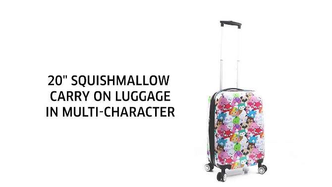 Squishmallows All-Over Character Print 20” Carry-On Luggage-OSFA, 2 of 8, play video