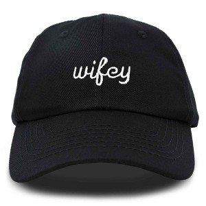 Dalix Wifey Embroidered Cotton Husband Baseball Cap Adjustable Dad Hat Womens - 1 of 4