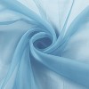 Kate Aurora Extra Long 1 Piece Baby Blue Lightweight Rod Pocket Transparent Backdrop Sheer Window Curtain - 90 in. Long - 4 of 4