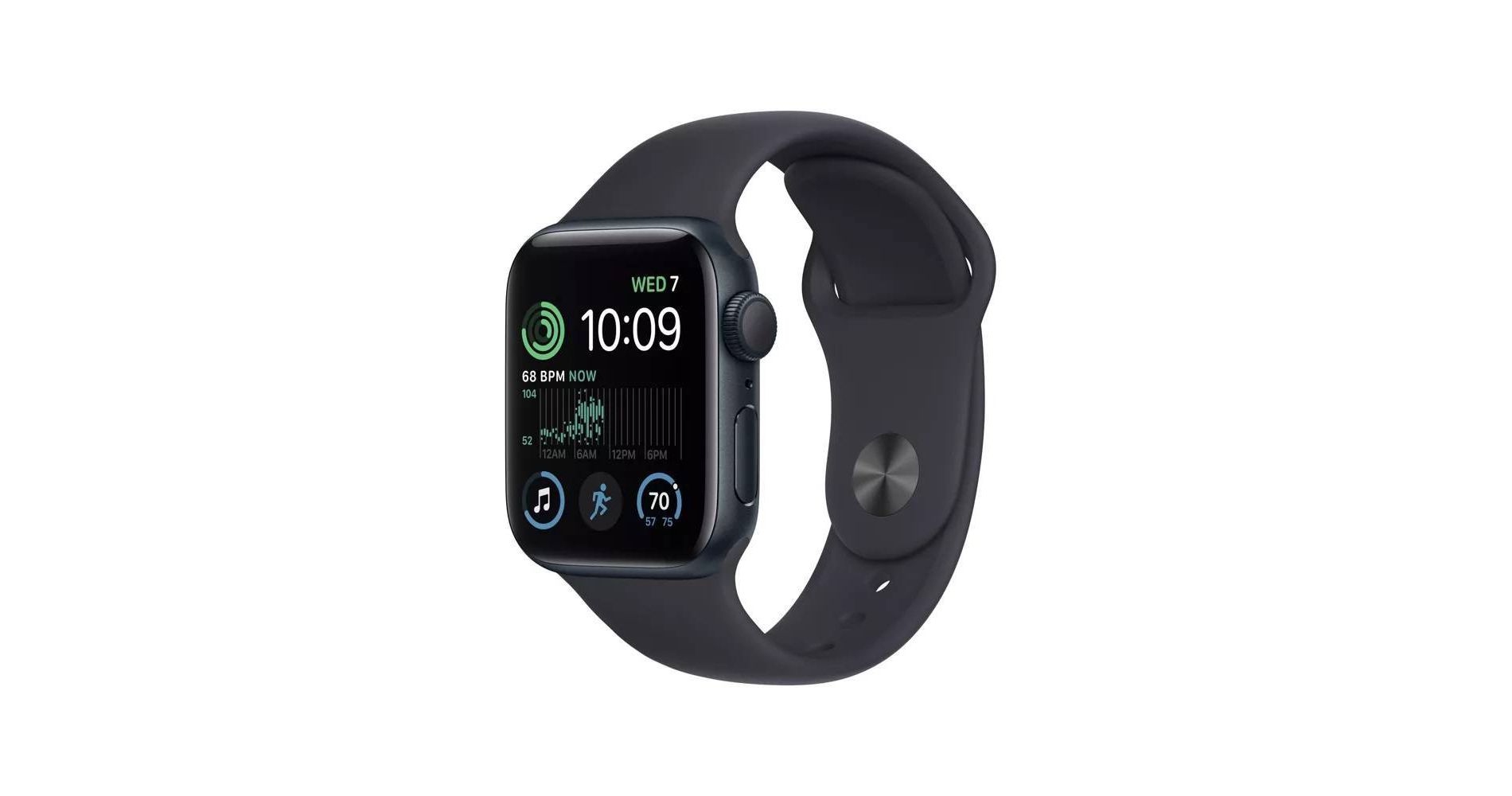 Refurbished Apple Watch SE 2 GPS 44mm Midnight Aluminum Case - Target Certified Refurbished